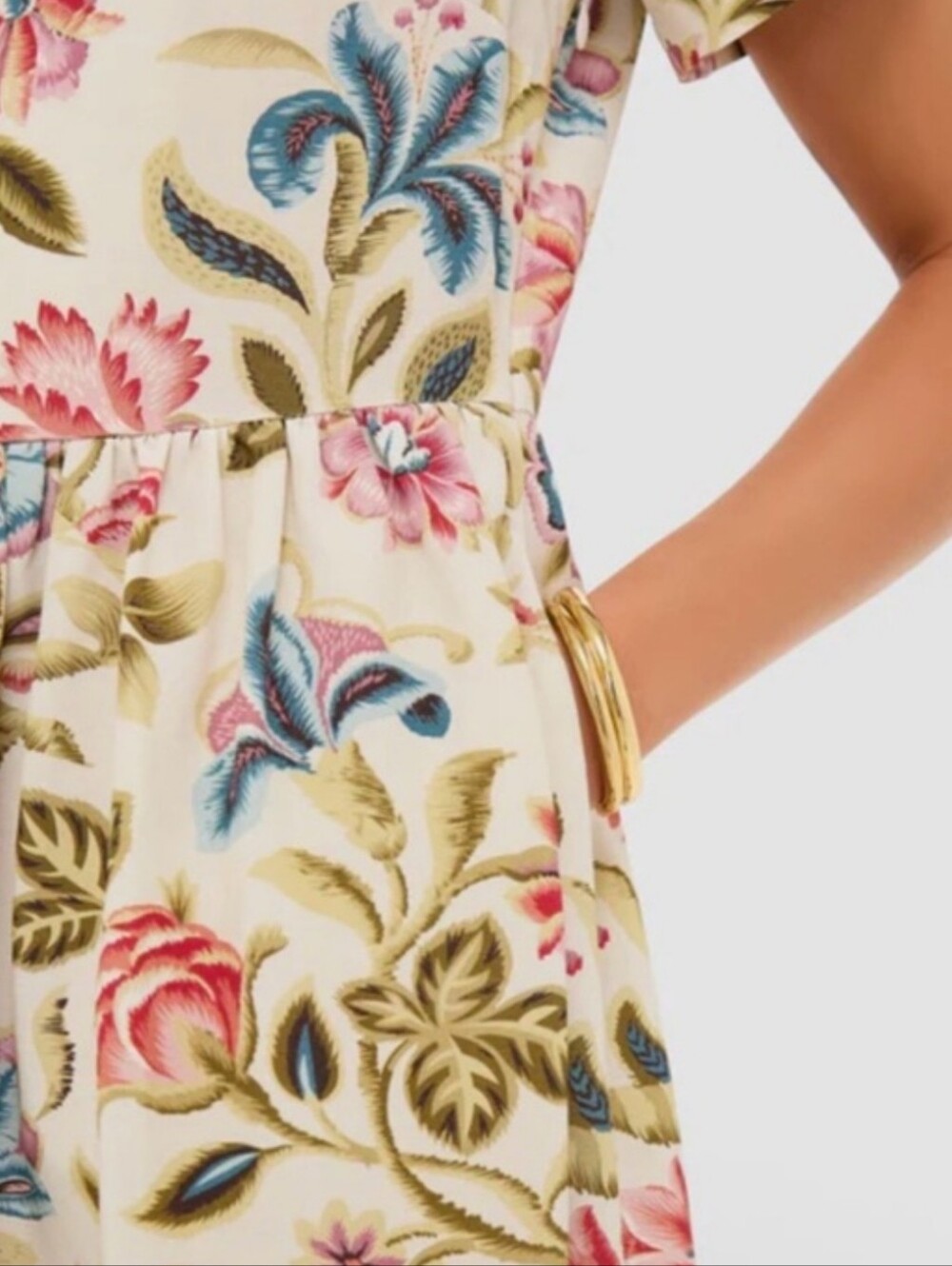 Tuckenuck Adelaide Cream Floral Midi Dress Size XS - Picture 2 of 8